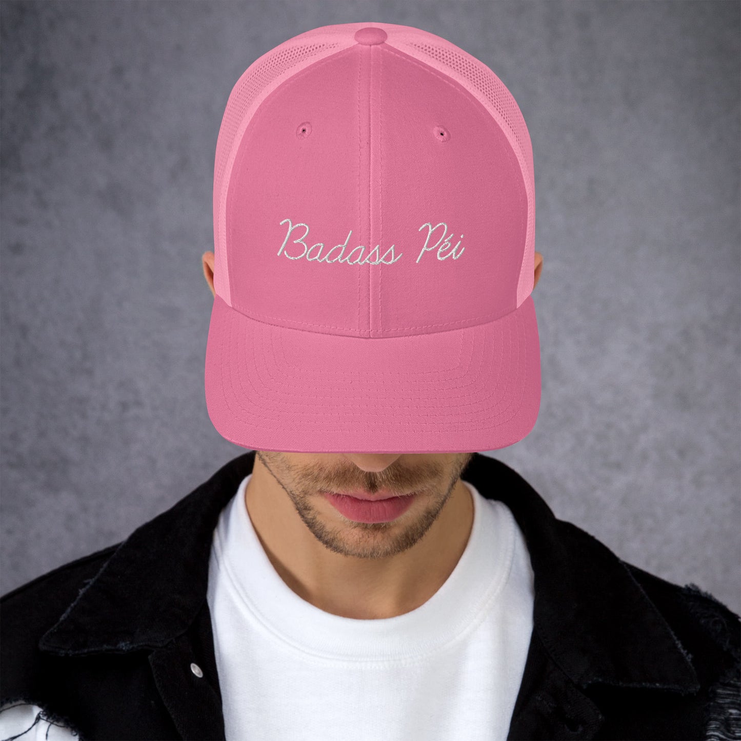 Casquette Badass Péi rose