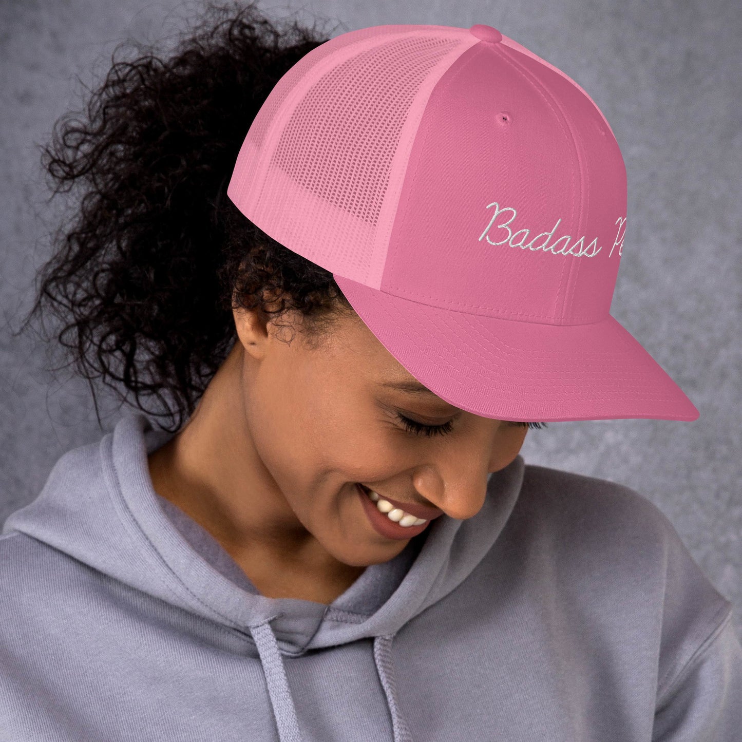 Casquette Badass Péi rose